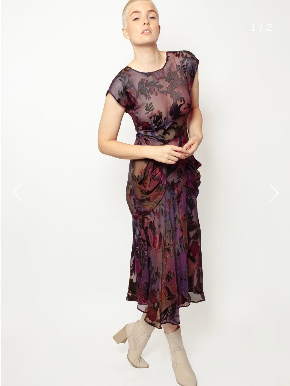 Dark Rose Babushka Dress