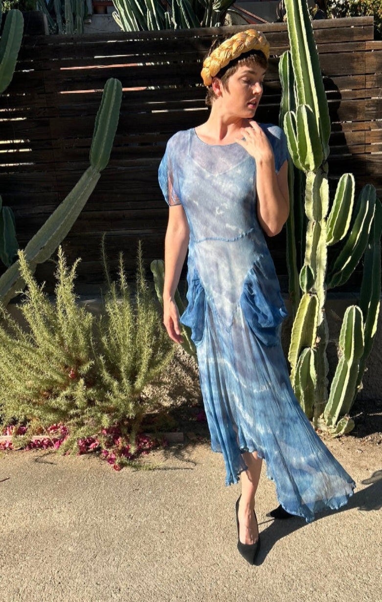 Deep Oceanic Babushka Dress