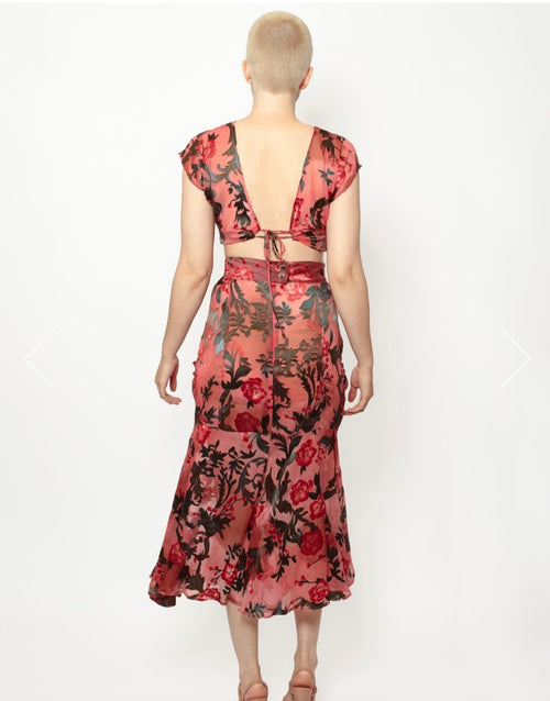 Bloom Crop Top in Blush Tea Rose Silk