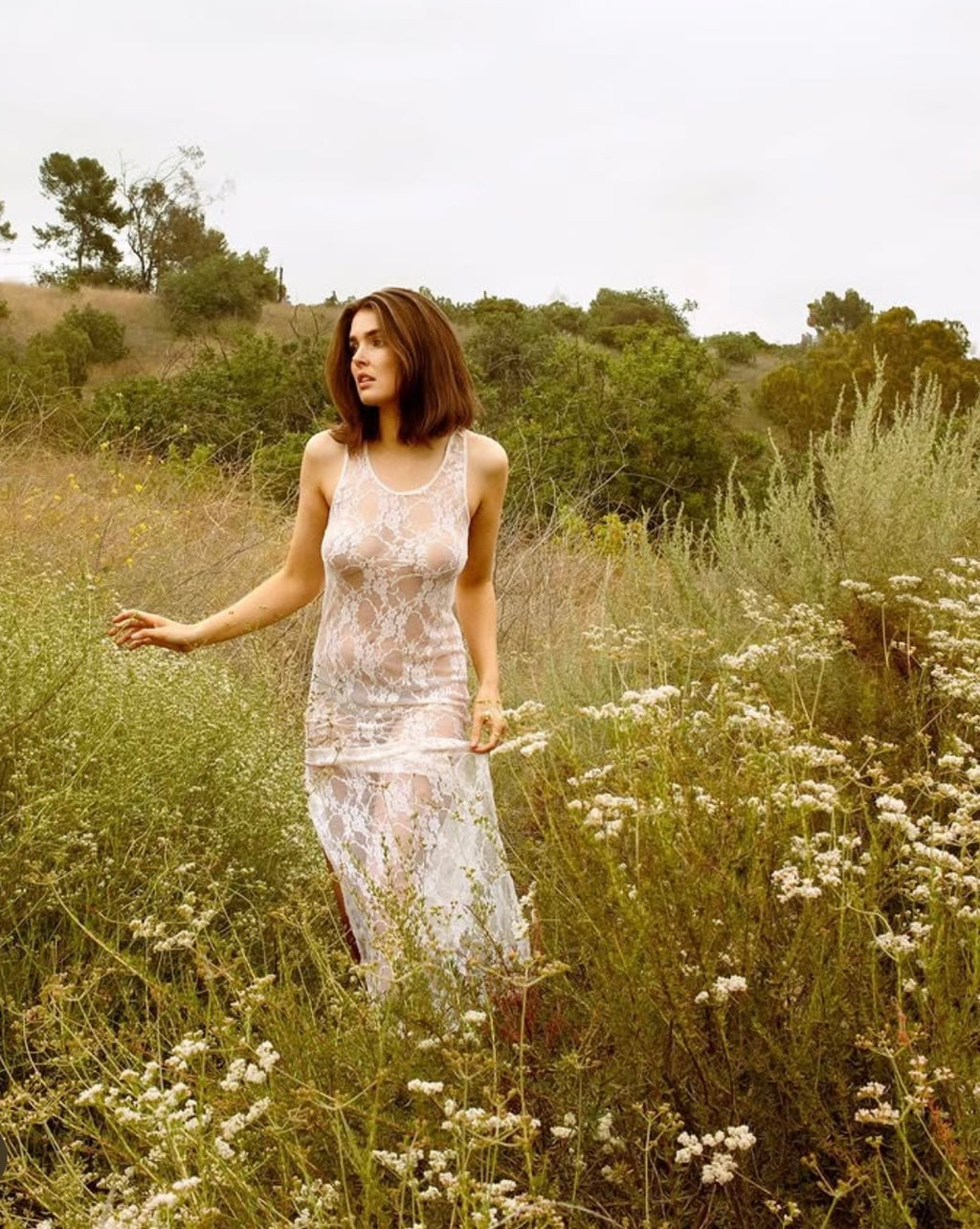 Cremé Lace Tank Dress