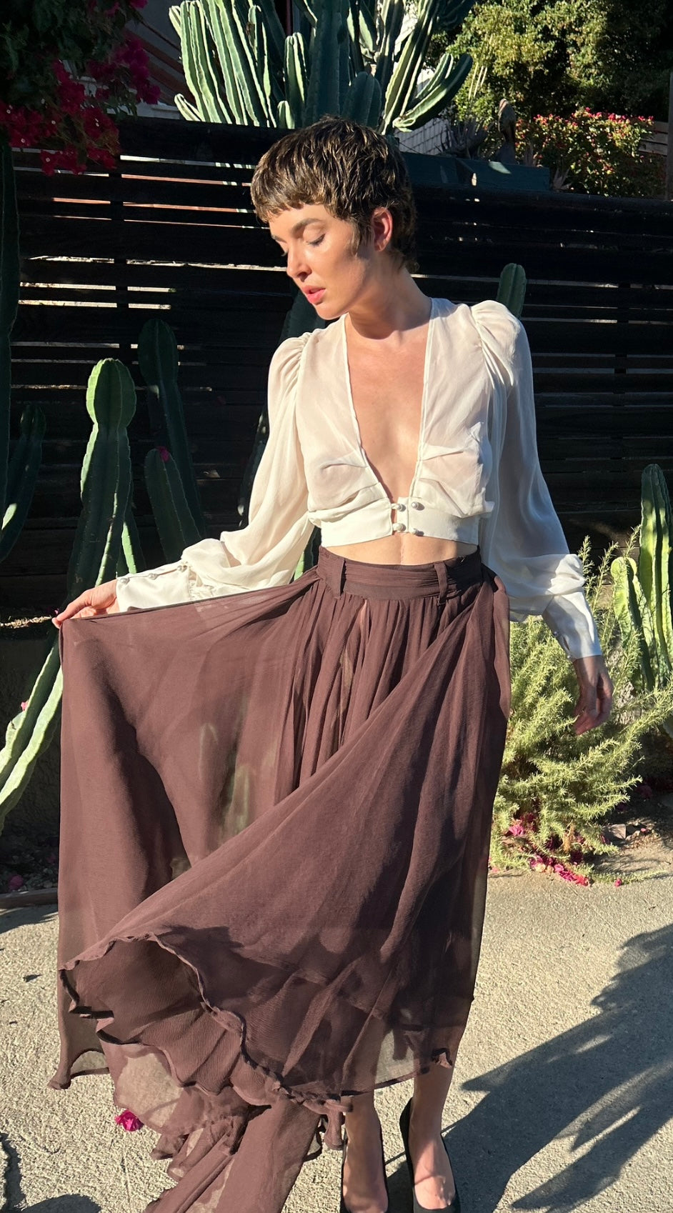 Crème Silk June Blouse